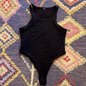 NWOT-Black Racerback Bodysuit-L ✌🏼🎸